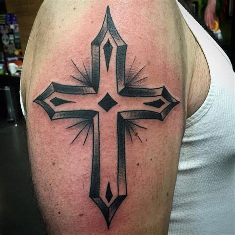 cross shading tattoo